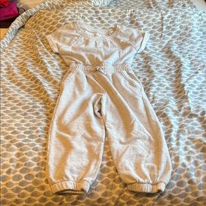 Abercrombie kids light Gray Jogger/romper